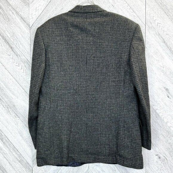 Vintage Harris Tweed Blazer Sport Coat Jacket Mens Size 40R Gray Wool - Picture 3 of 7